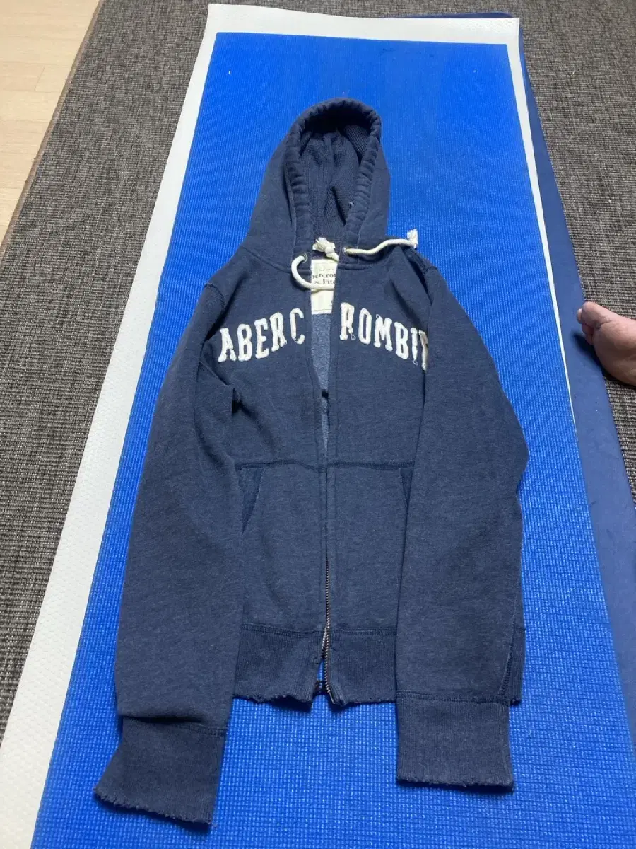 Abercrombie & Fitch Navy Hooded Zip Up