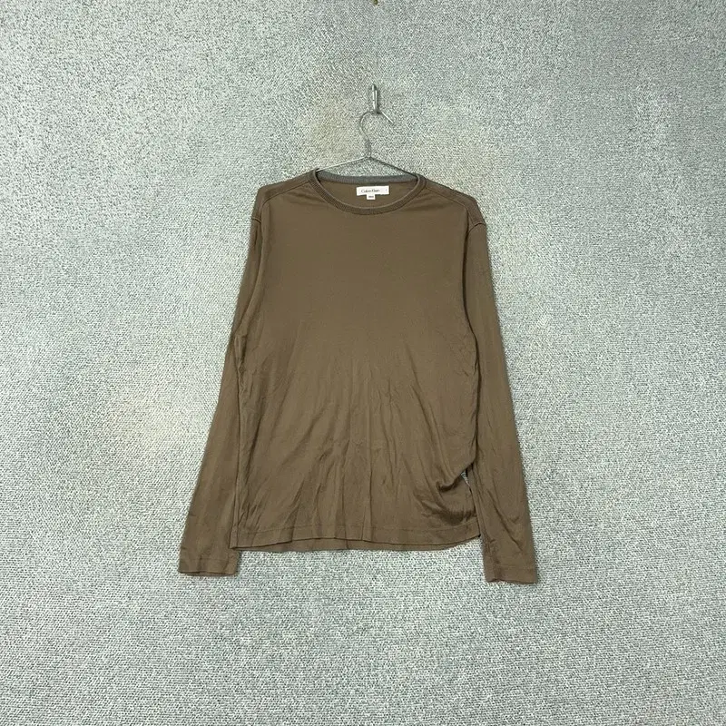 Calvin Klein Brown Cotton Long Sleeve Tee S