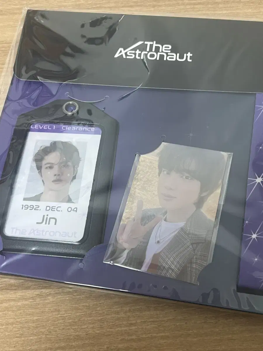 Jin Astronaut ID card photocard unsealed