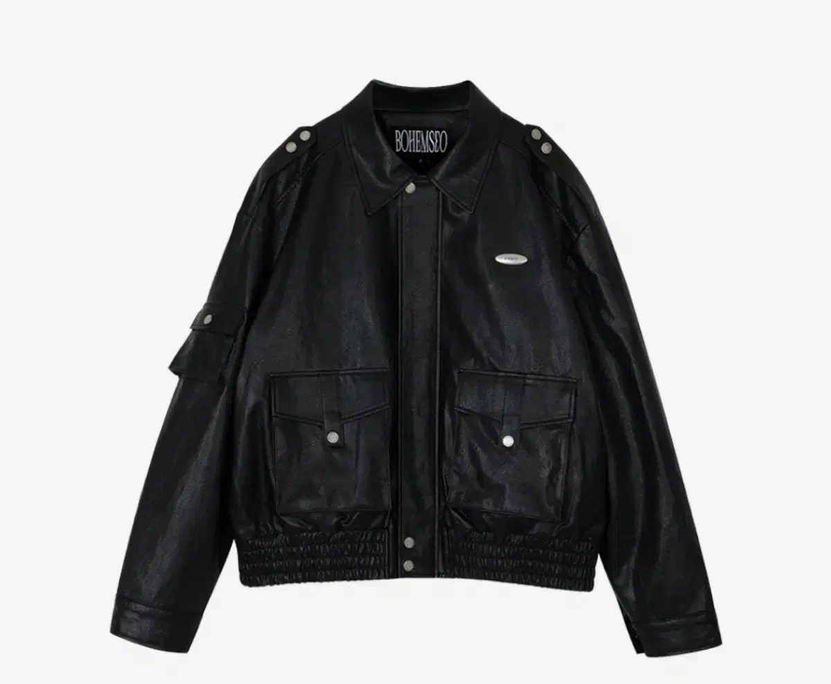 보헤미안서울 Leather Bomber Jumper