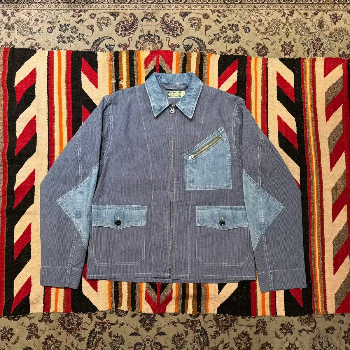 Sugarcane Hickory Denim Work Jacket (40)