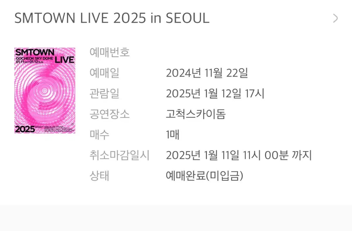 SM TOWN LIVE IN SEOUL 막콘 플로어 양도