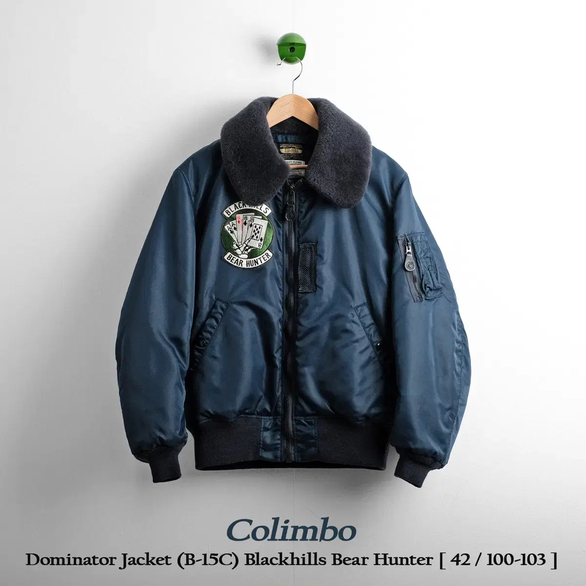 Colimbo Dominator B-15C Air Force Bloo Flight Jacket Size 42