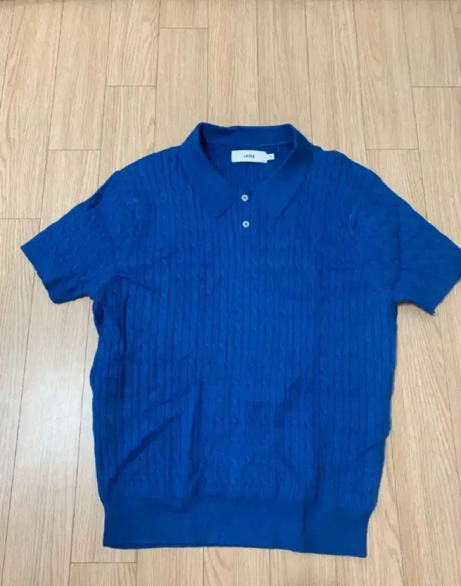 [M] Leaire Cable kara short sleeve knit bloo