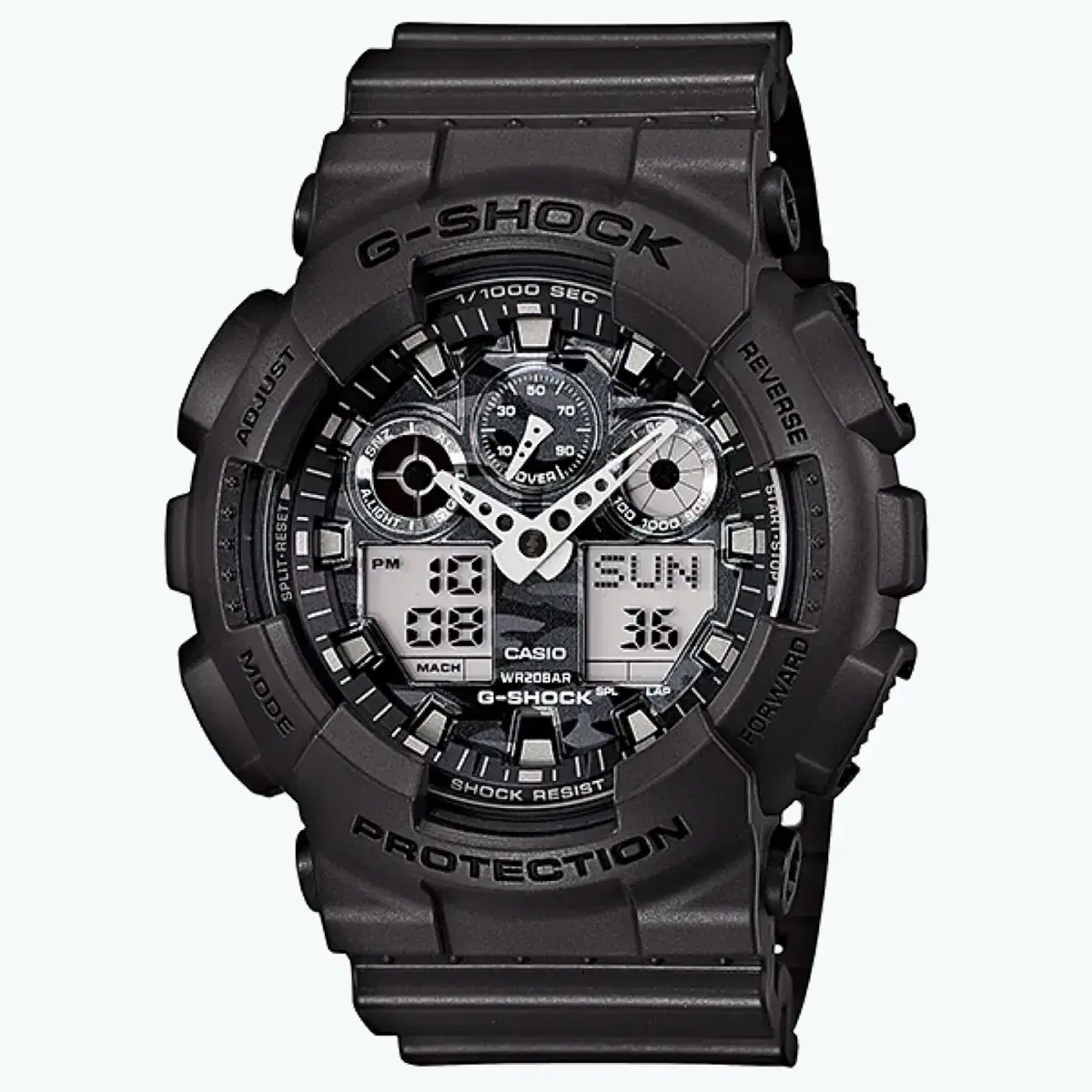 지샥 빅페이스 (G-SHOCK GA-100) 블랙 카모플라쥬 (A+급)