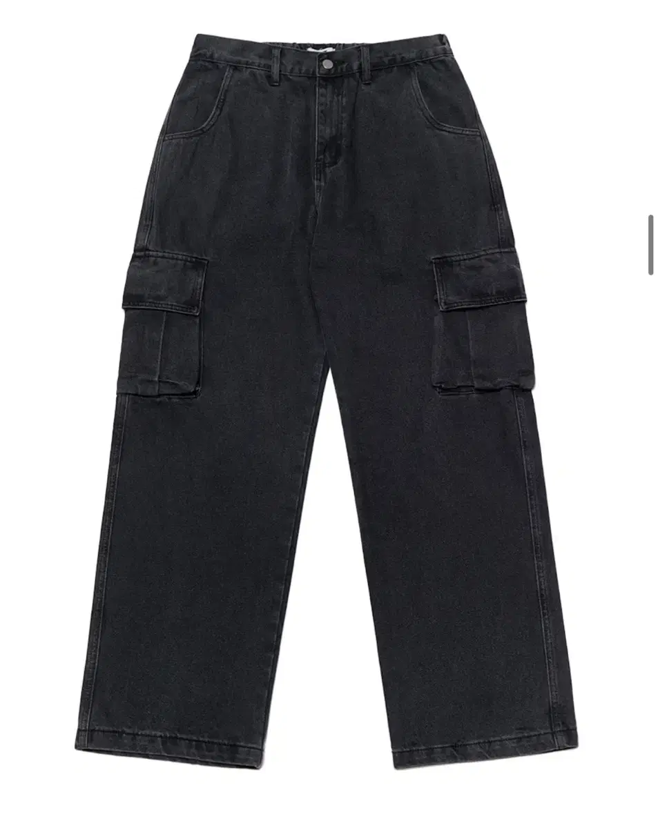 StatusA) Wide Washed Cargo Denim Pants