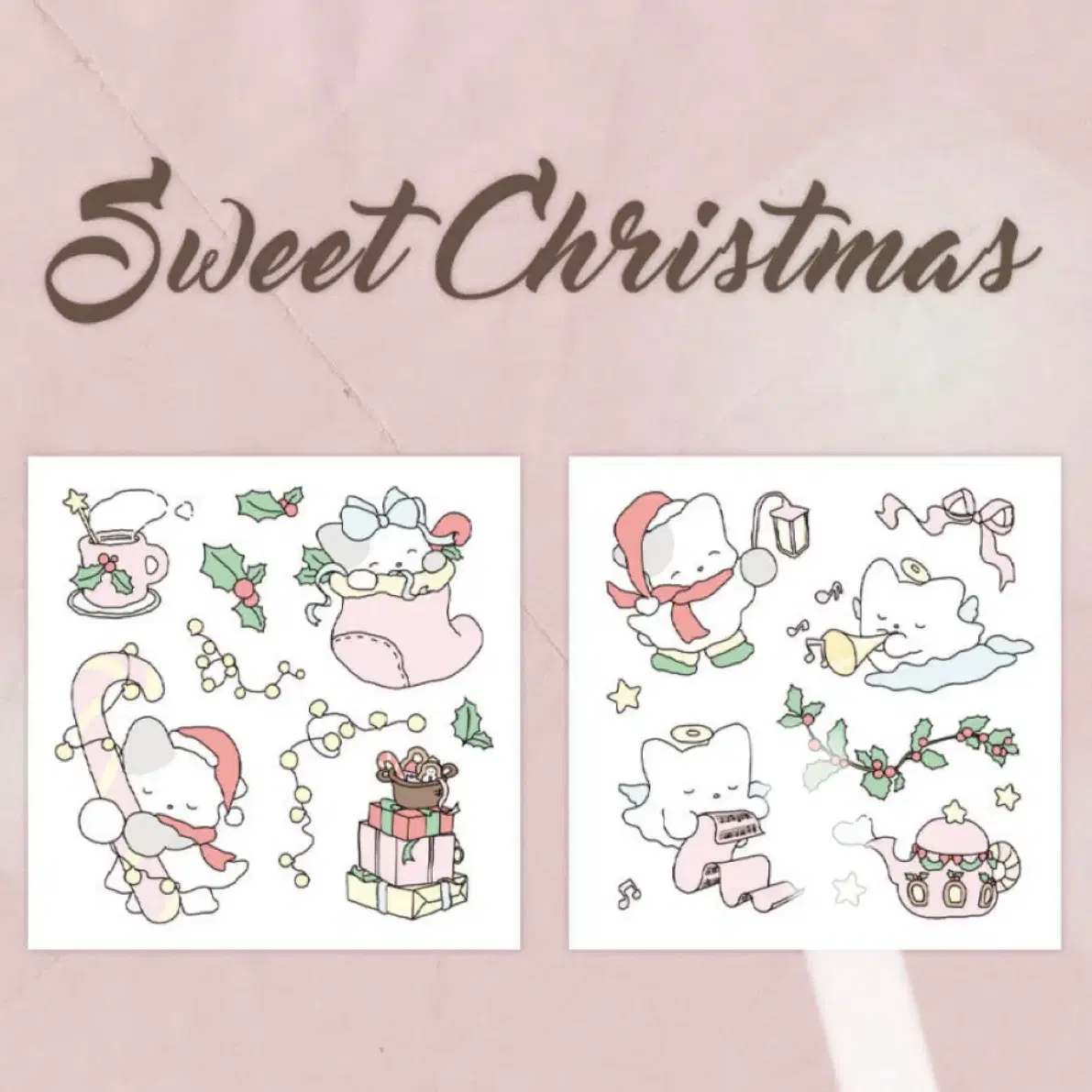 소소히히 sweet christmas 인쇄소 스티커띵 원가띵