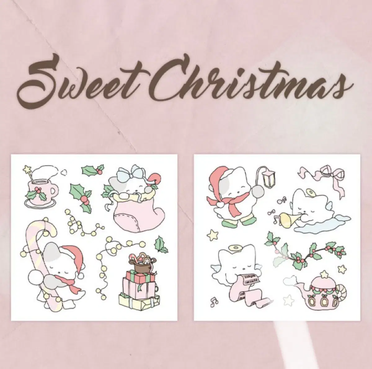 소소히히 sweet christmas 인쇄소 스티커띵 원가띵