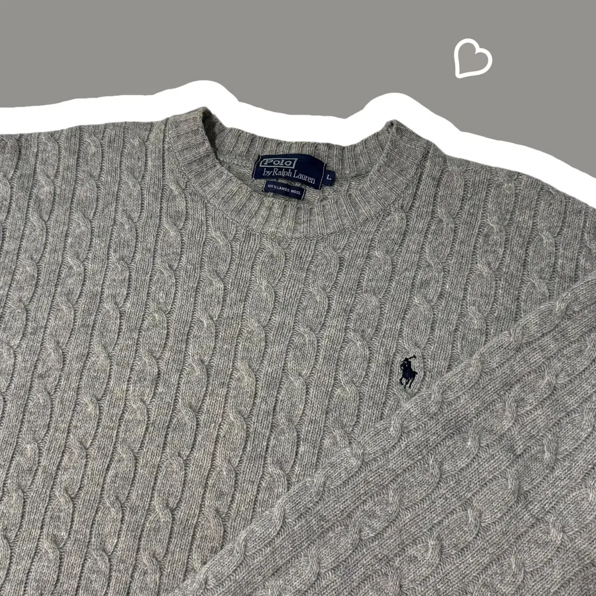 Polo Ralph Lauren Gray pretzel knit