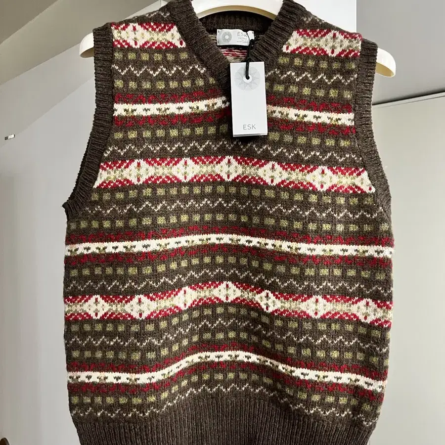 ESK VALLEY KNITWEAR 페어아일 베스트 L