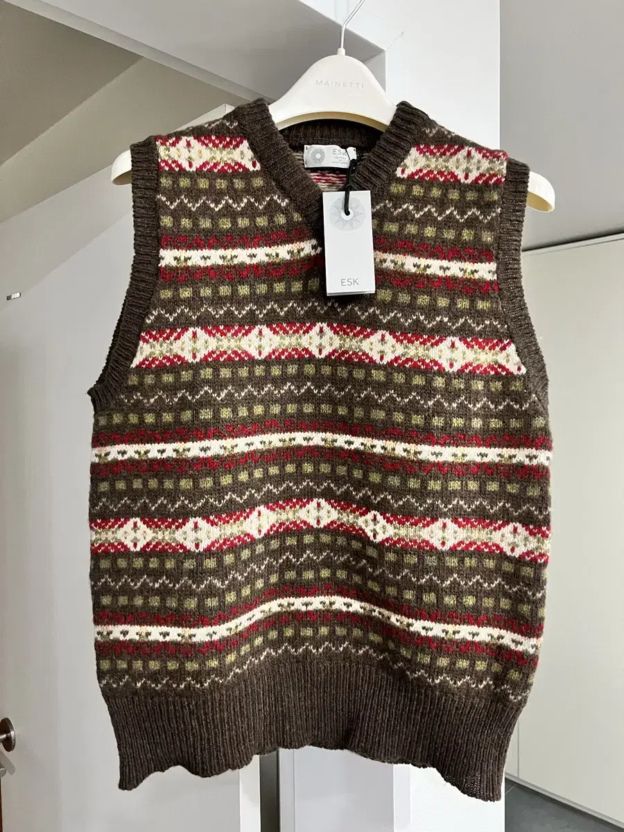 ESK VALLEY KNITWEAR 페어아일 베스트 L