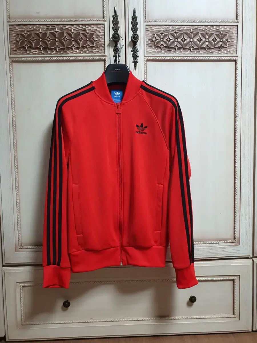 Brand New Rare Adidas Superstar Jersey Track Top Jacket Zip Up Red Red Black 90