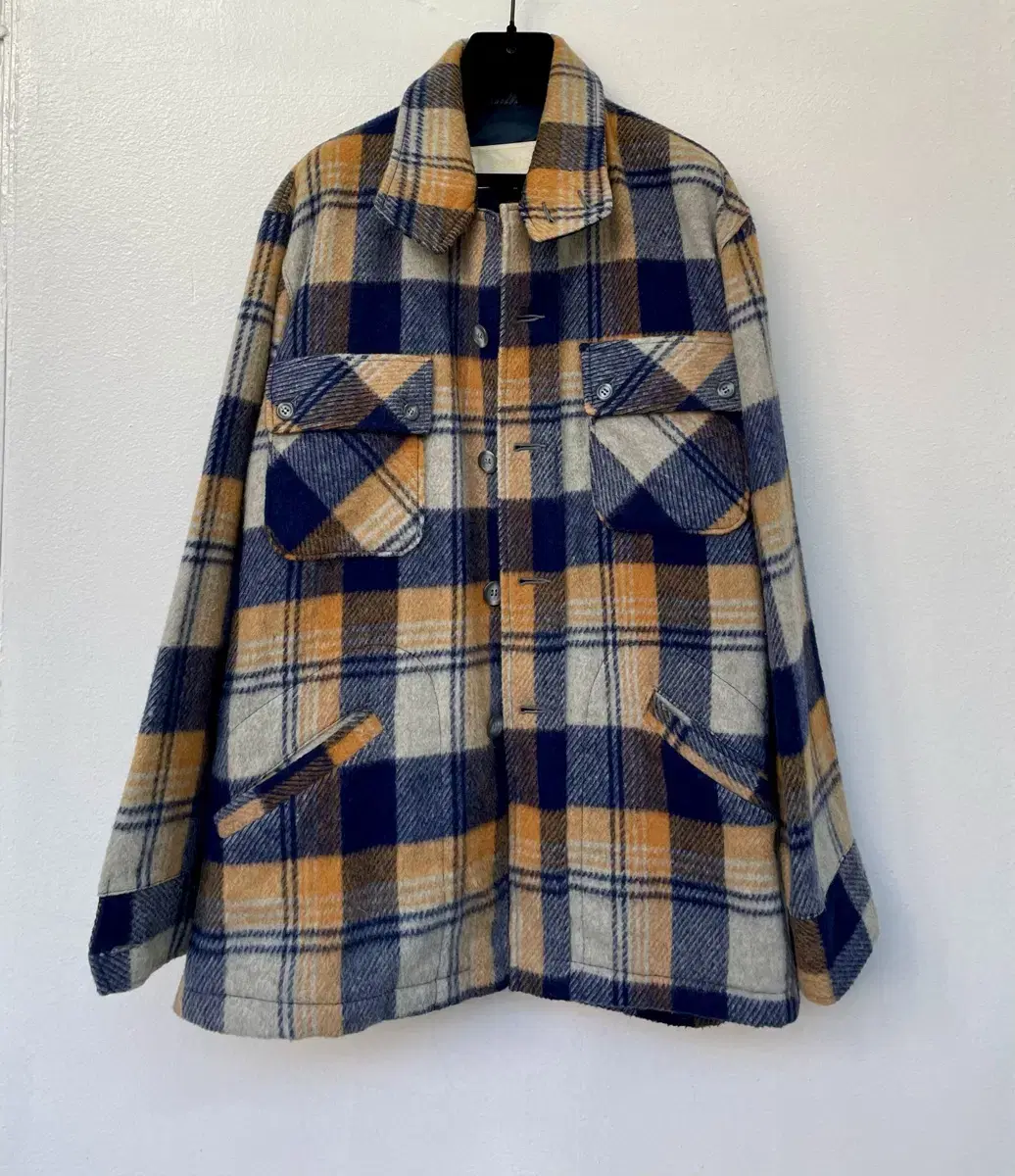 ZODIAC Vintage Shirt Wool Check Jacket Wool Shirt Jacket Vintage Jacket Zodiac