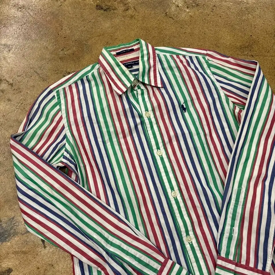 [ Genuine/90 ] Polo Ralph Lauren Vintage Striped Shirt Long Sleeve