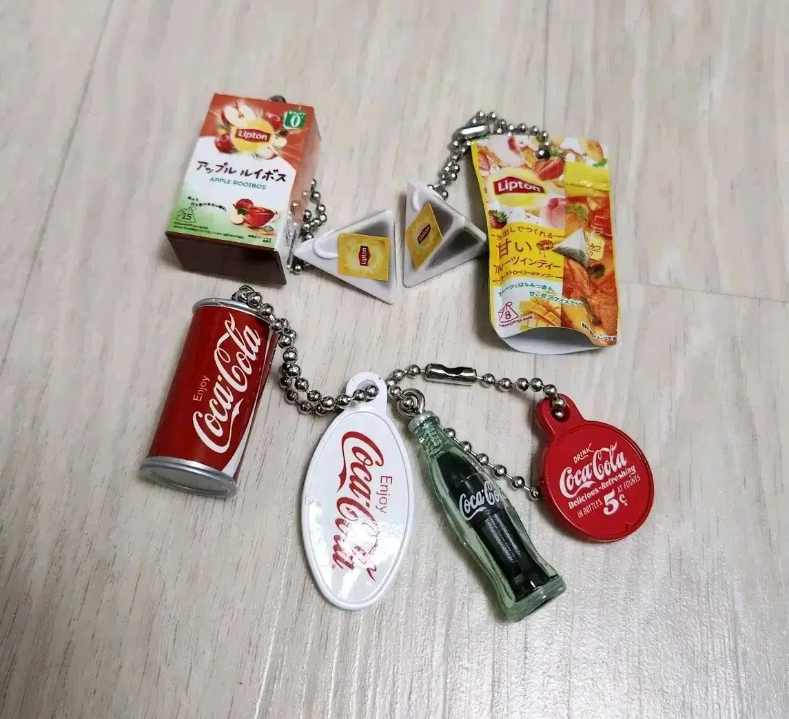 Japan Gacha Lipton Iced Tea Coca Cola Beverage Juice Snack Food Miniature Keyring