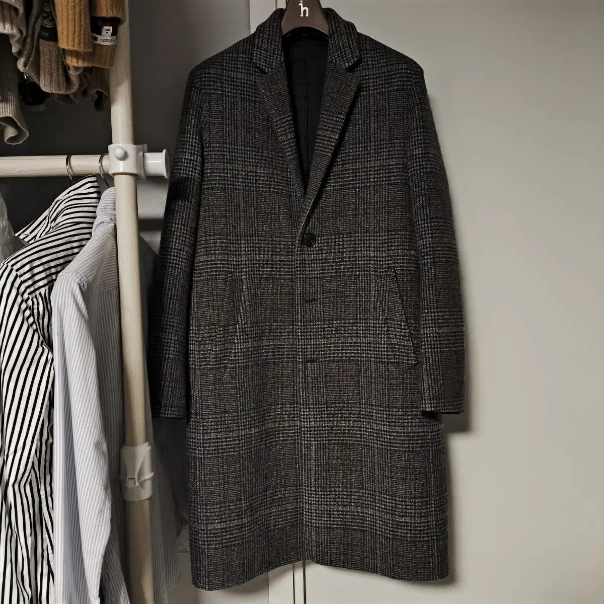 [100] Hedges Handmade Check Coat