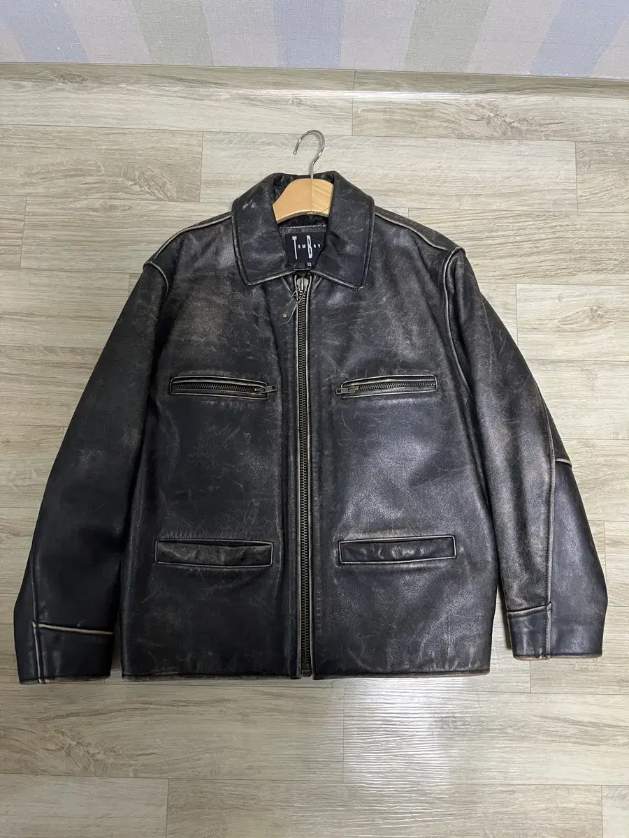 90s tomboy cowhide jacket 95 -100