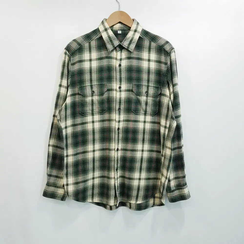 Uniqlo Check pattern pocket long sleeve shirt Men's XL H51