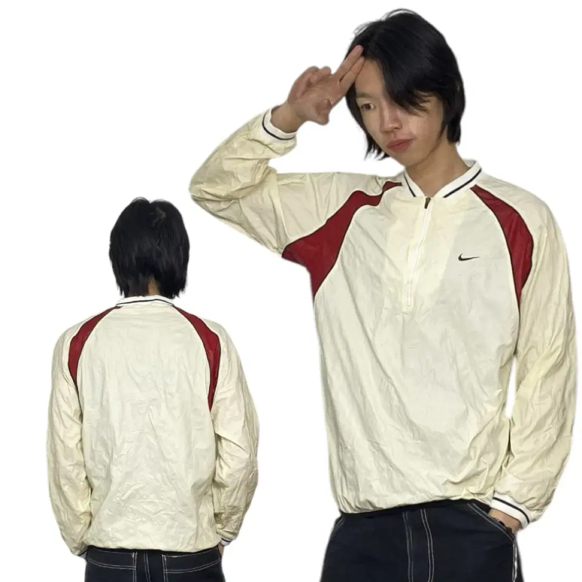 00s Nike Leather Windbreaker Warmup L