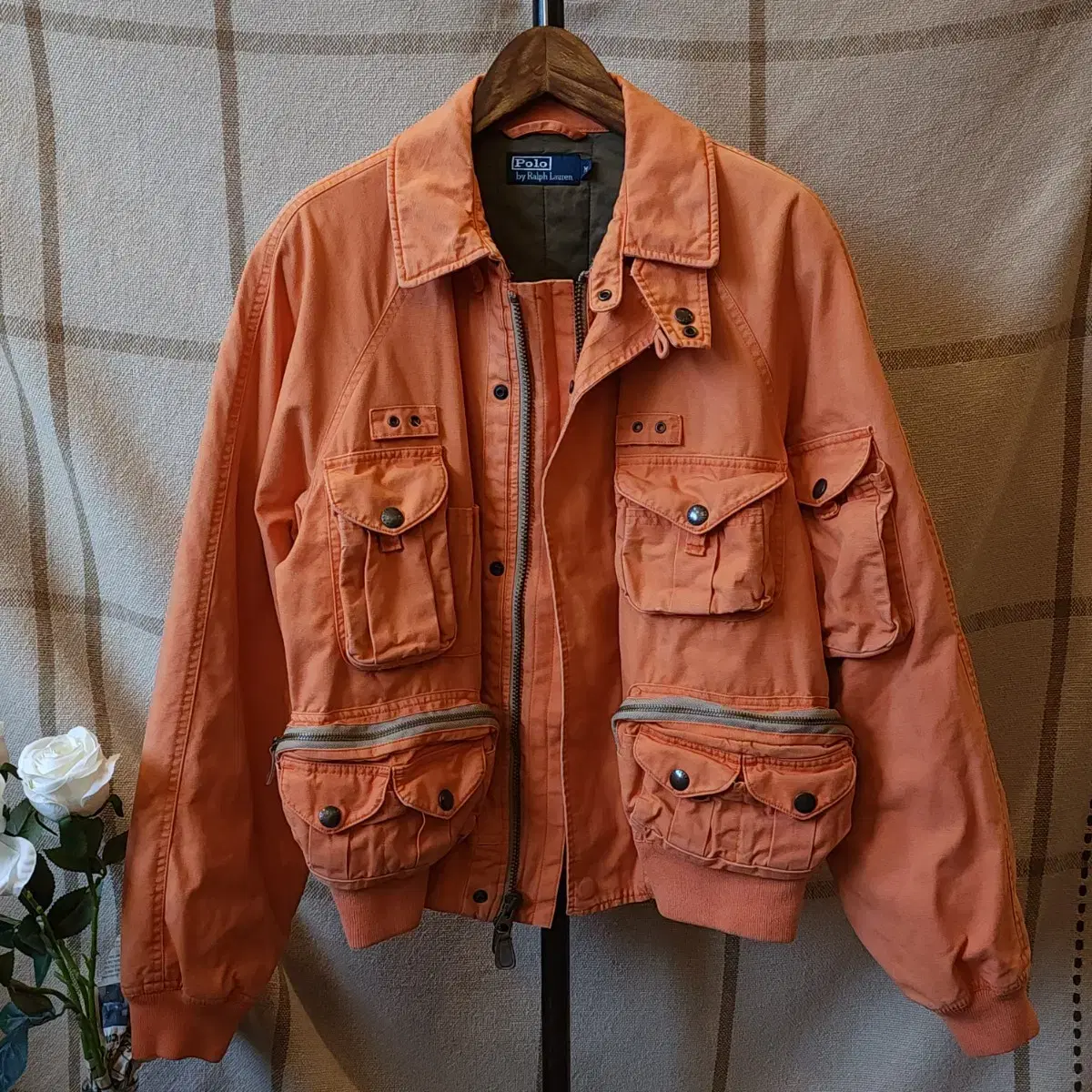 90s Polo Ralph Lauren Parachute Canvas Bomber Jacket M