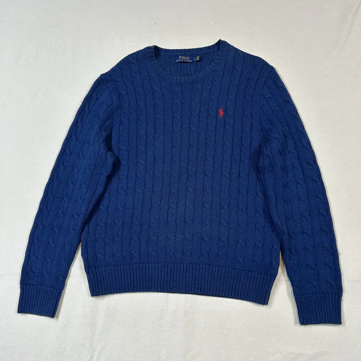 L) Polo Ralph Lauren Cable Braided Roundneck Knit