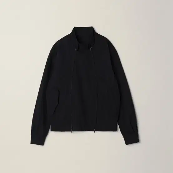 EE DOUBLE ZIP HARRINGTON JACKET BLACK이즈