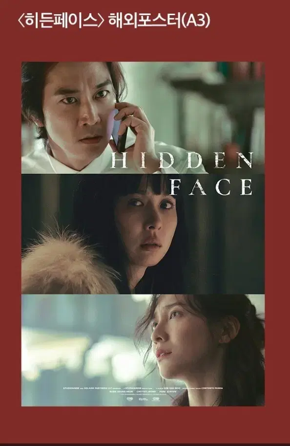 Movie Hidden Face A3 Overseas poster (MegaBox giveaway merchandise pre-order benefit)