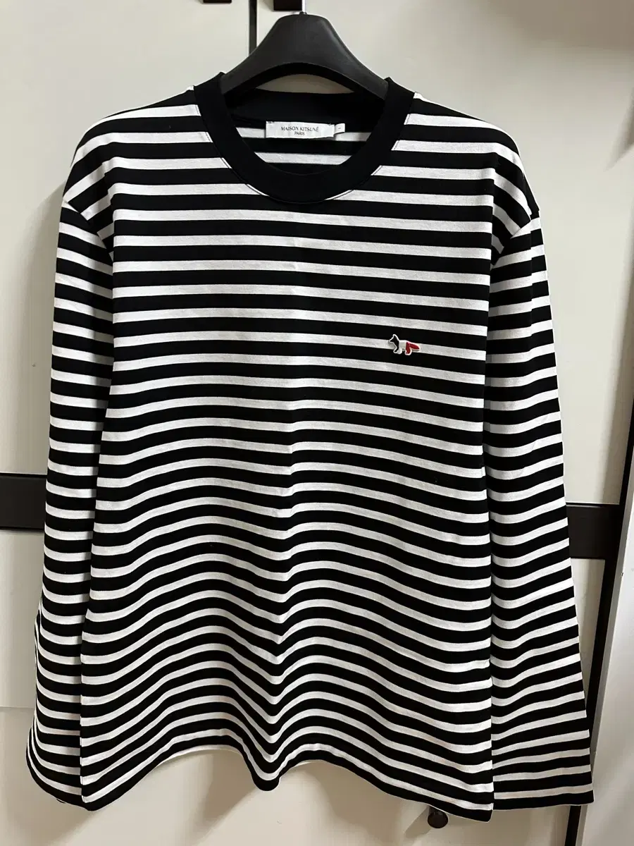 Maison Kitsune Striped Long Sleeve Tee