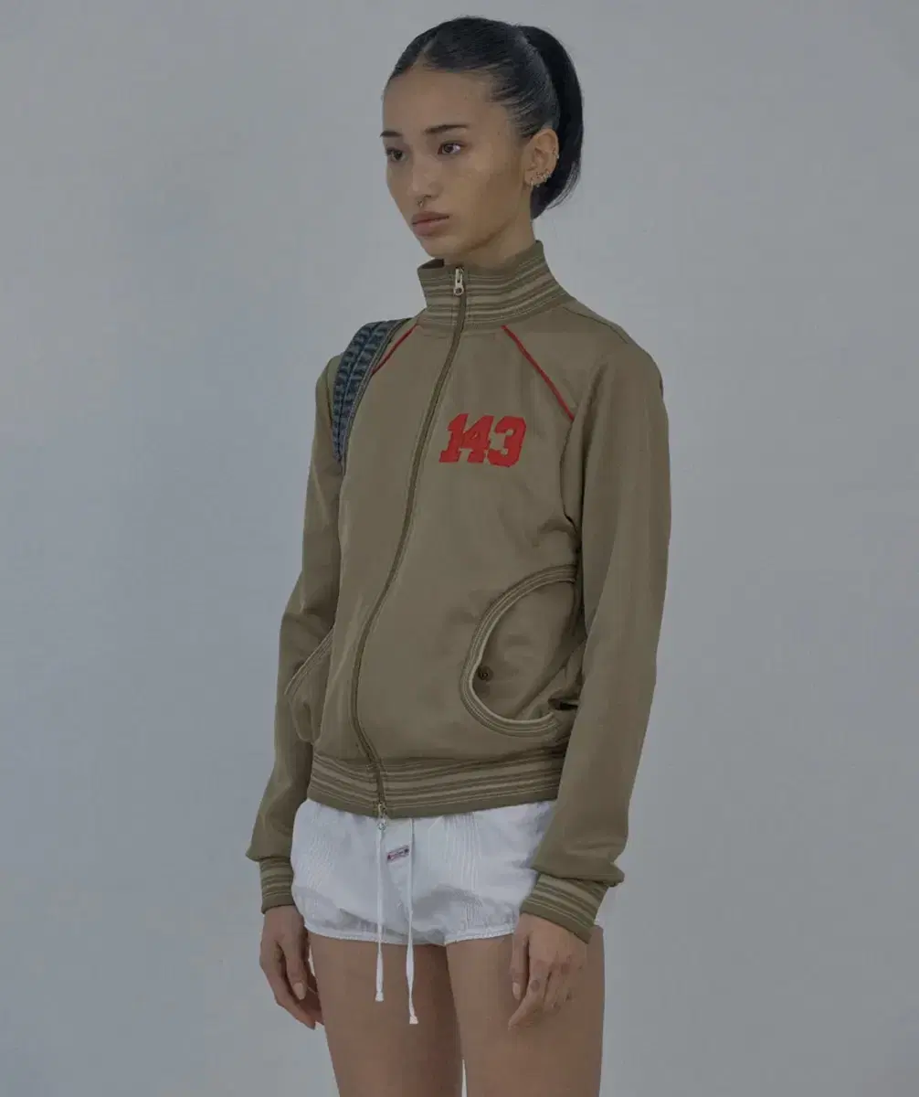 스컬프터 트랙집업 Stripe Track Zip-Up Beige