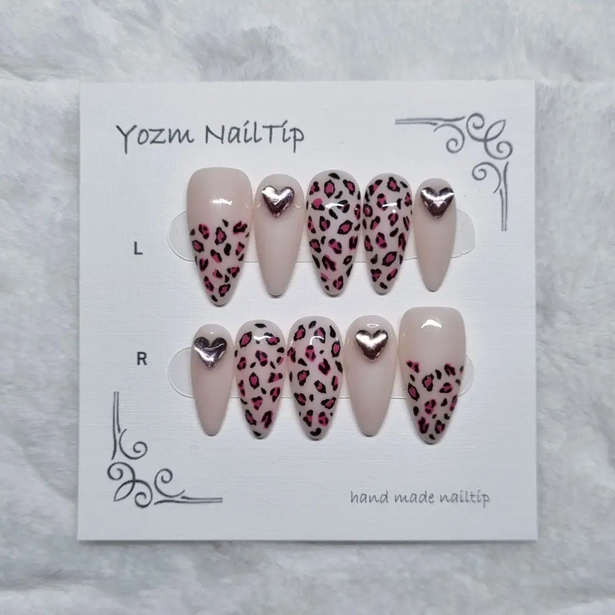 Yozm NailTip 핑크레오파드