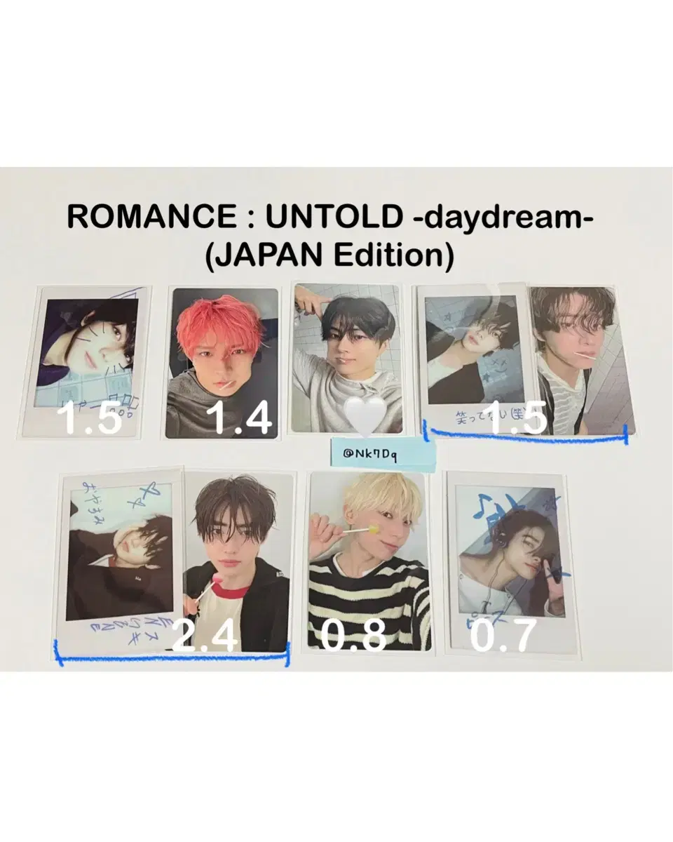 Daydream Japan Edition enhypen album photocard WTS