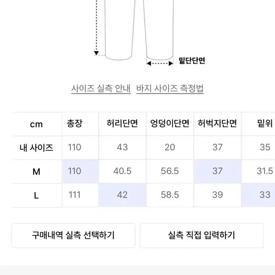 [윈더] 턴업 와이드진 (M)