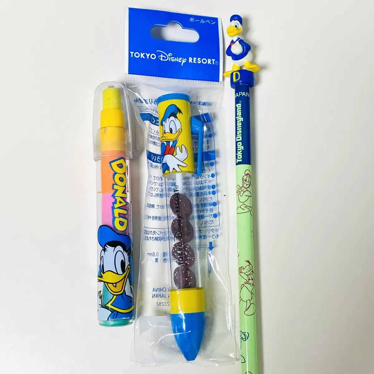 Japanese Classic Vintage Stationery Tokyo Disneyland Donald Duck Figures Ballpoint Pen Pencil Jiwoo