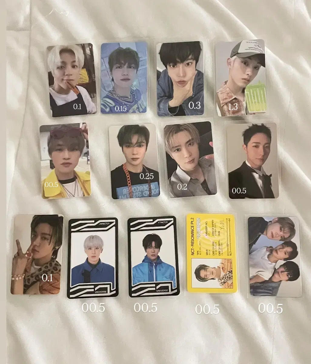 NCT Photocard(Jeno,Doyoung,Jaehyun,Jungwoo,Renjun,Winwin,Chenle,Yuta,Dojaejung)