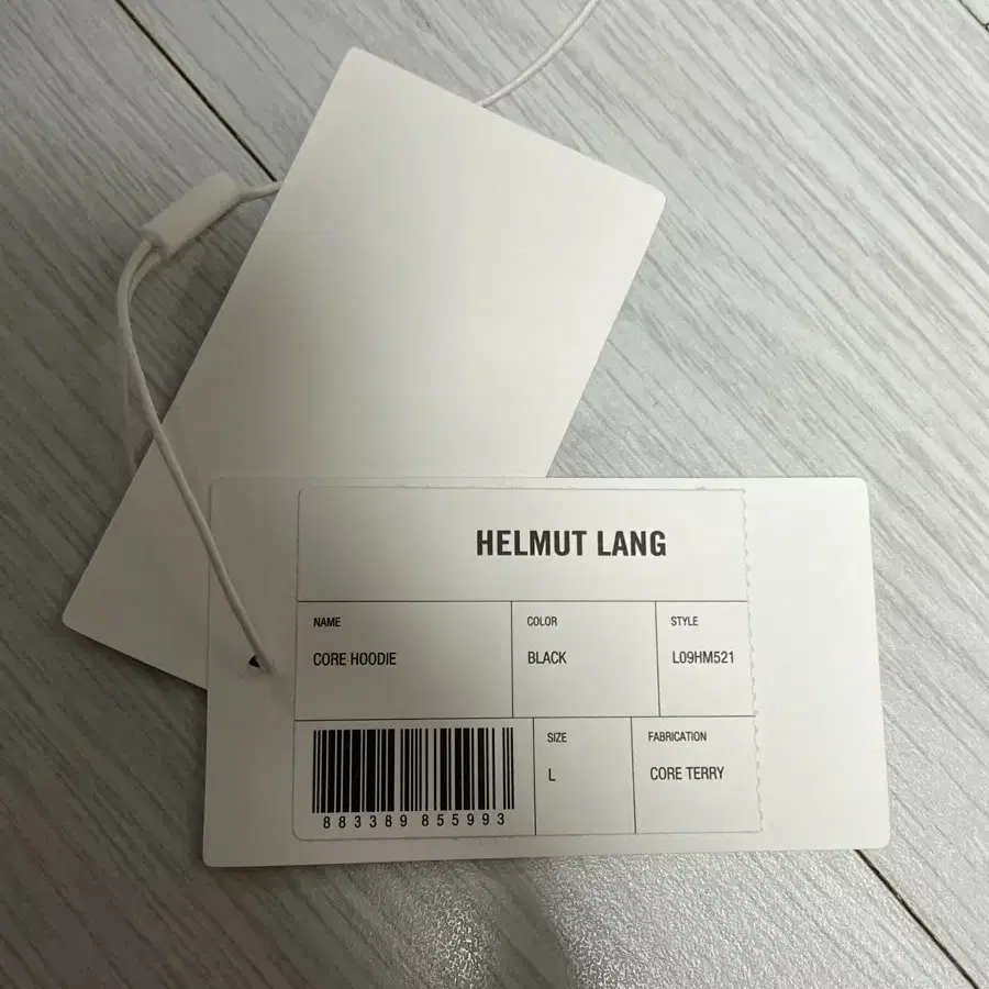 헬무트랭 로고 후드티 블랙 L 100~105 검정 HELMUTLANG