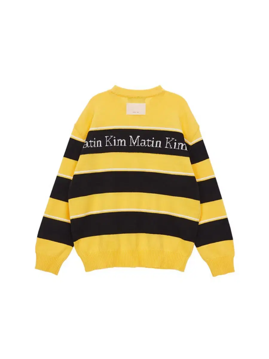 마뗑킴 MATIN STRIPE KNIT PULLOVER IN YELLOW