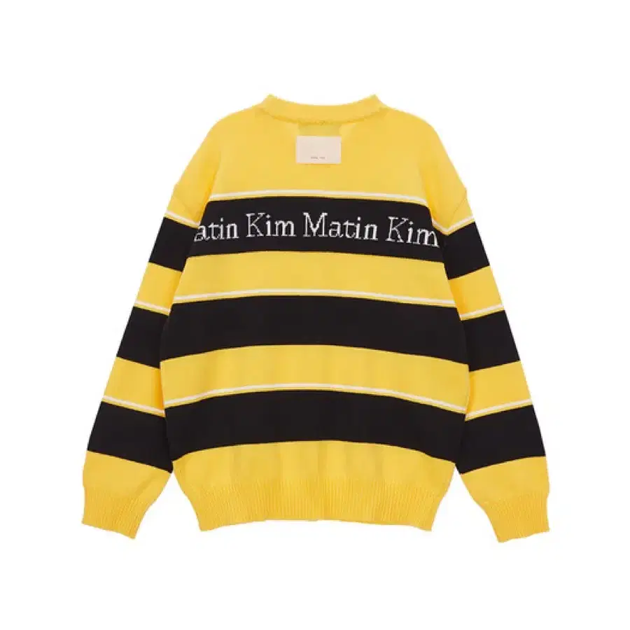 마뗑킴 MATIN STRIPE KNIT PULLOVER IN YELLOW