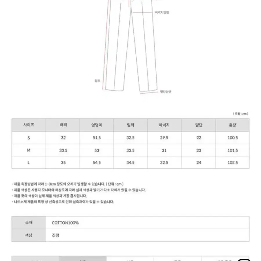 새상품) 오디너리먼트 블루 그레이시 와이드데님 (택O)