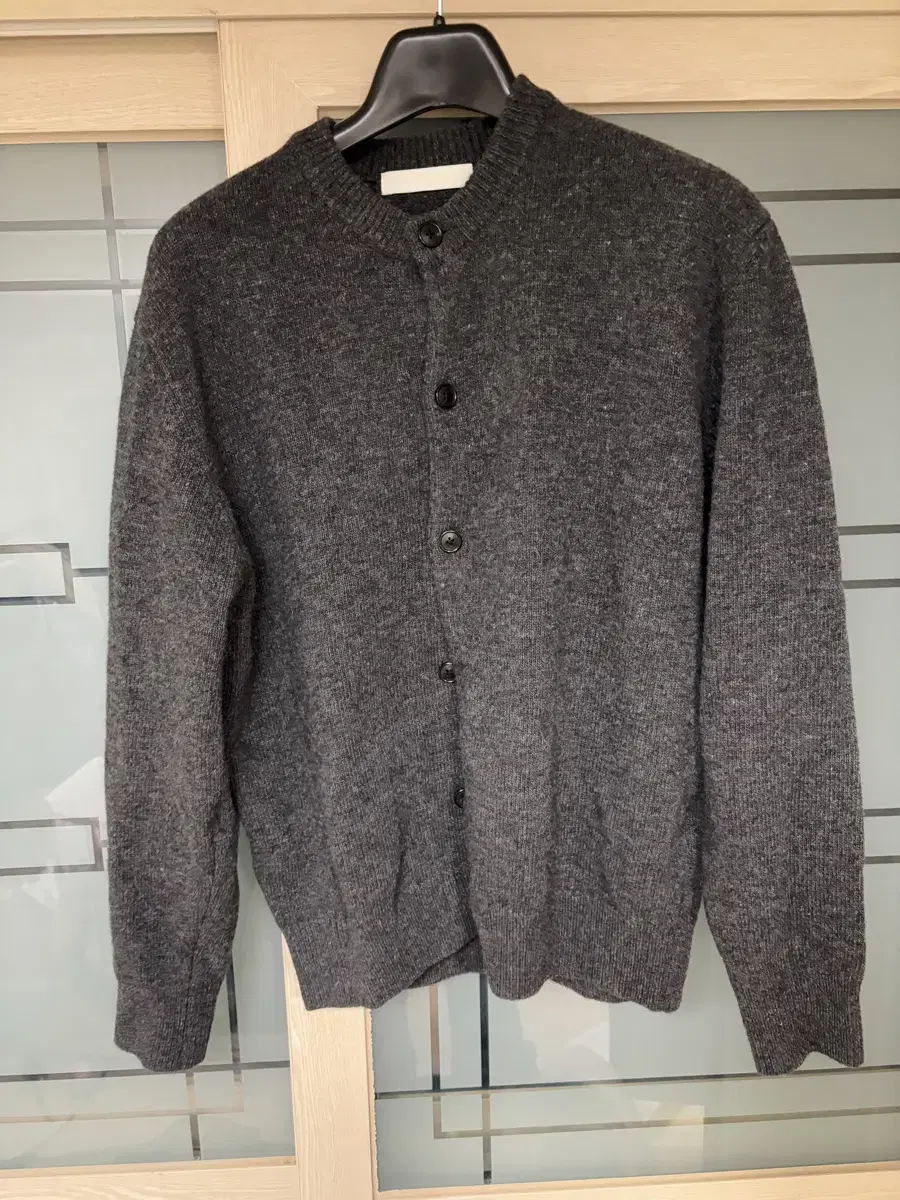 Branded Roundneck Cardigan Charcoal L