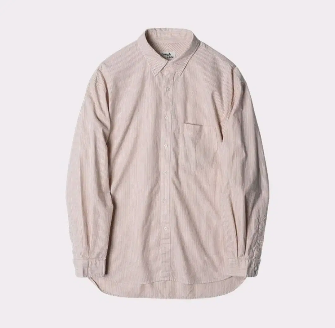 Roughside Shirring Shirt Coral Stripe 2-Size / Oxford, Button-down