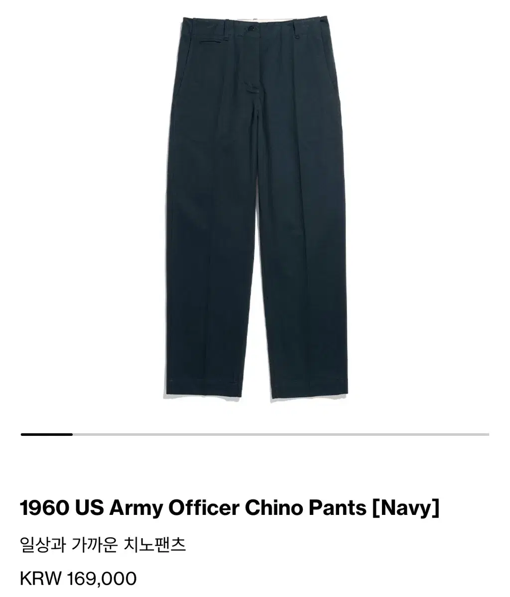 Reconstructed Office Chino Pants in Navy 4-Size (33-34)