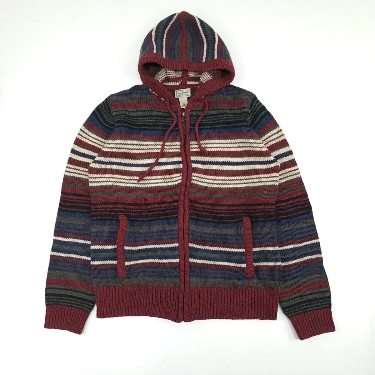 (CS111)M L Elvin lambswool hooded zip-up sweater knit