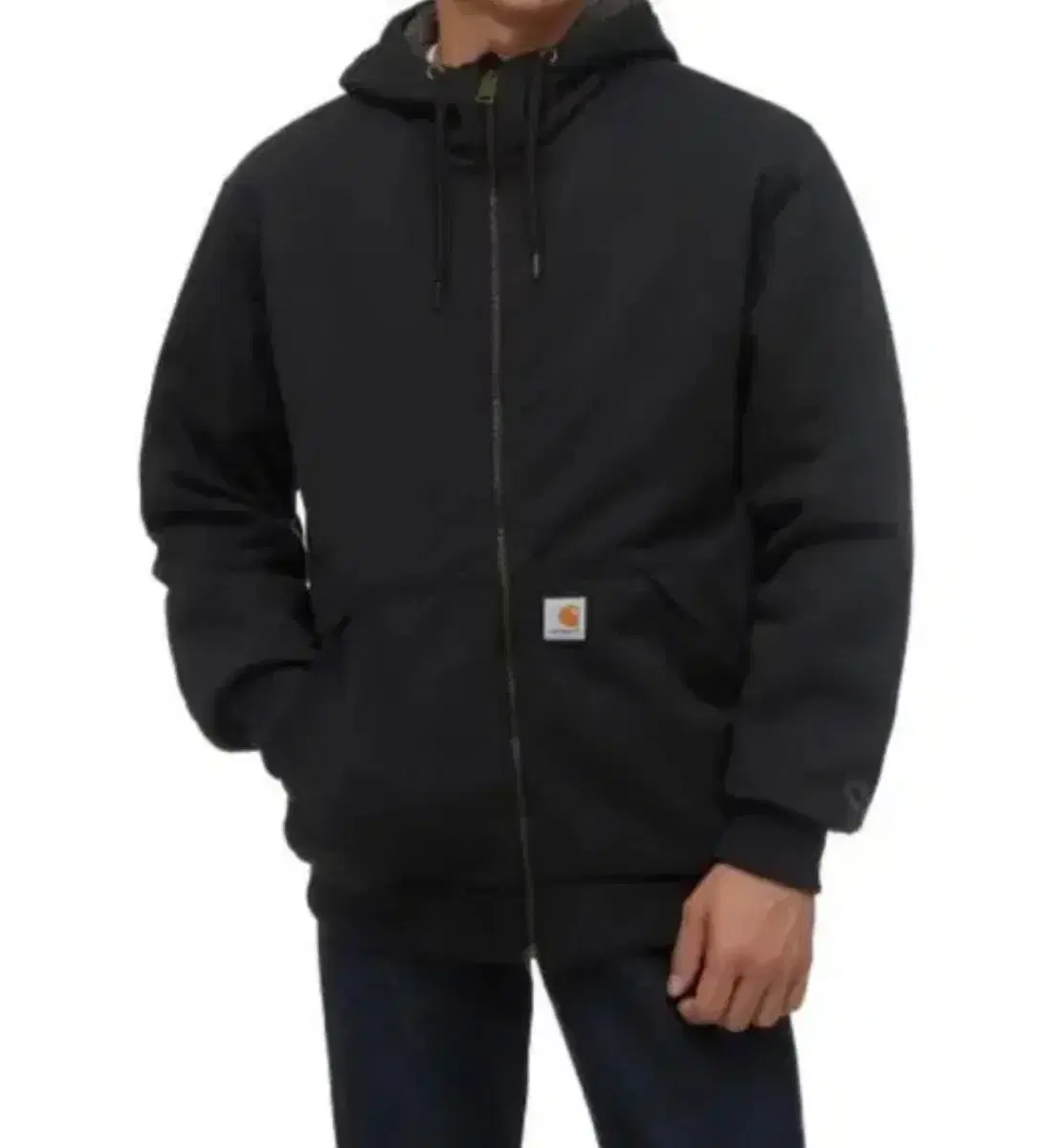 Calhart RainDefender Sherpa Hooded Zip-Up Black S