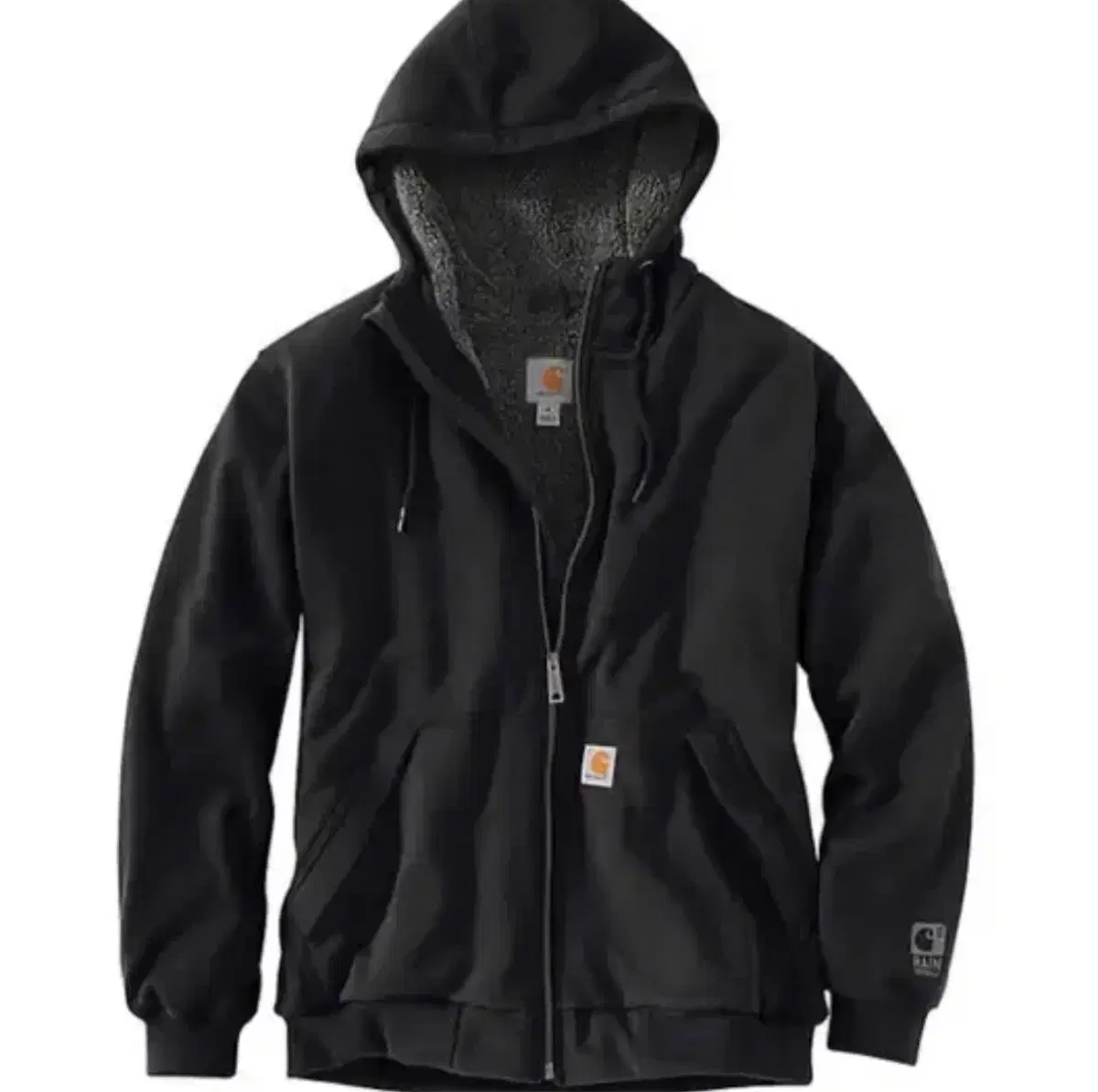 Calhart RainDefender Sherpa Hooded Zip-Up Black S