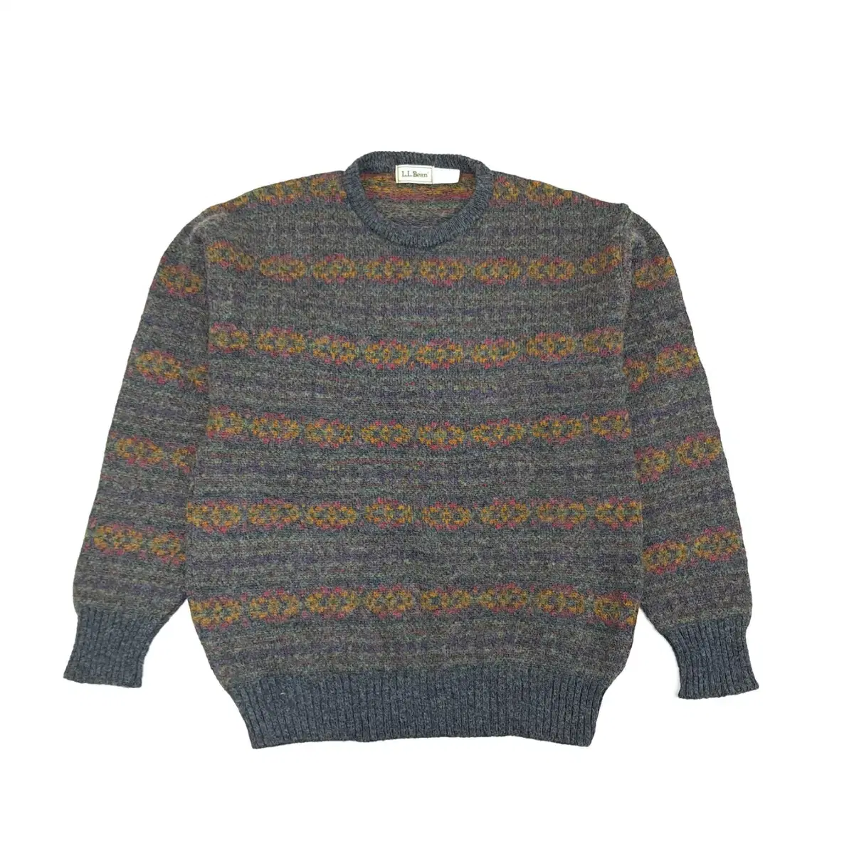 (CS113)L Elvin 80s Scottish Fair Isle Sweater Knit