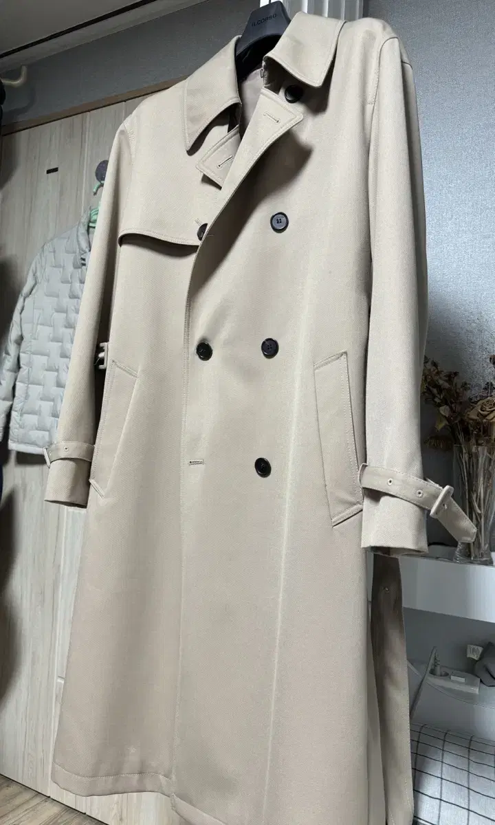 Coor wool trench coat beige M