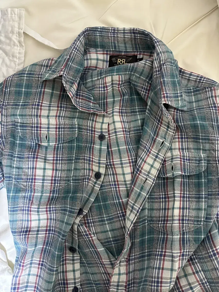 Rrl Double L Check Flannel Shirt M