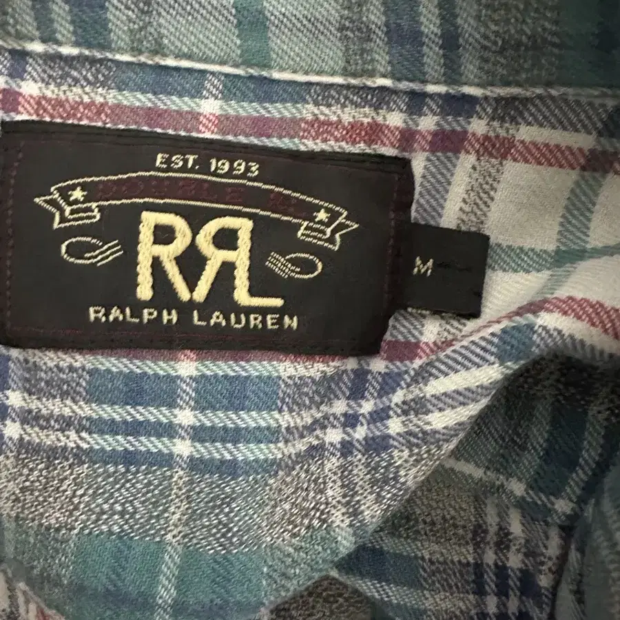 Rrl 더블알엘 체크 플란넬 셔츠 m