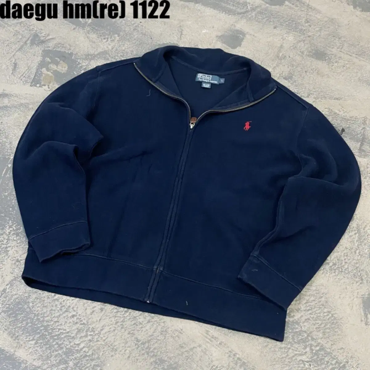 Polo Zip-Up Knit Jacket L