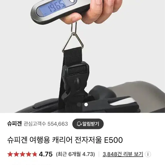 슈피겐 여행용 캐리어 전자저울 E500